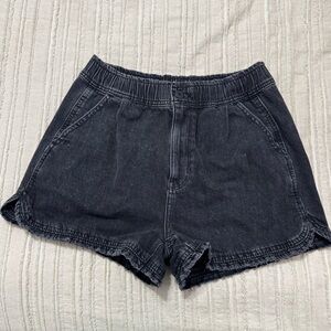 American Eagle Outfitters Black Jean Mom Shorts